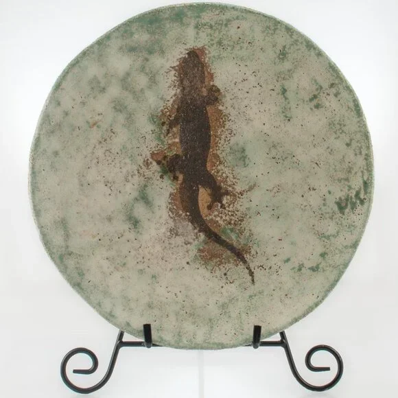 Handcrafted Artisan Stoneware Plate | Rustic Southwestern Pottery Decor - Picture 1 of 8